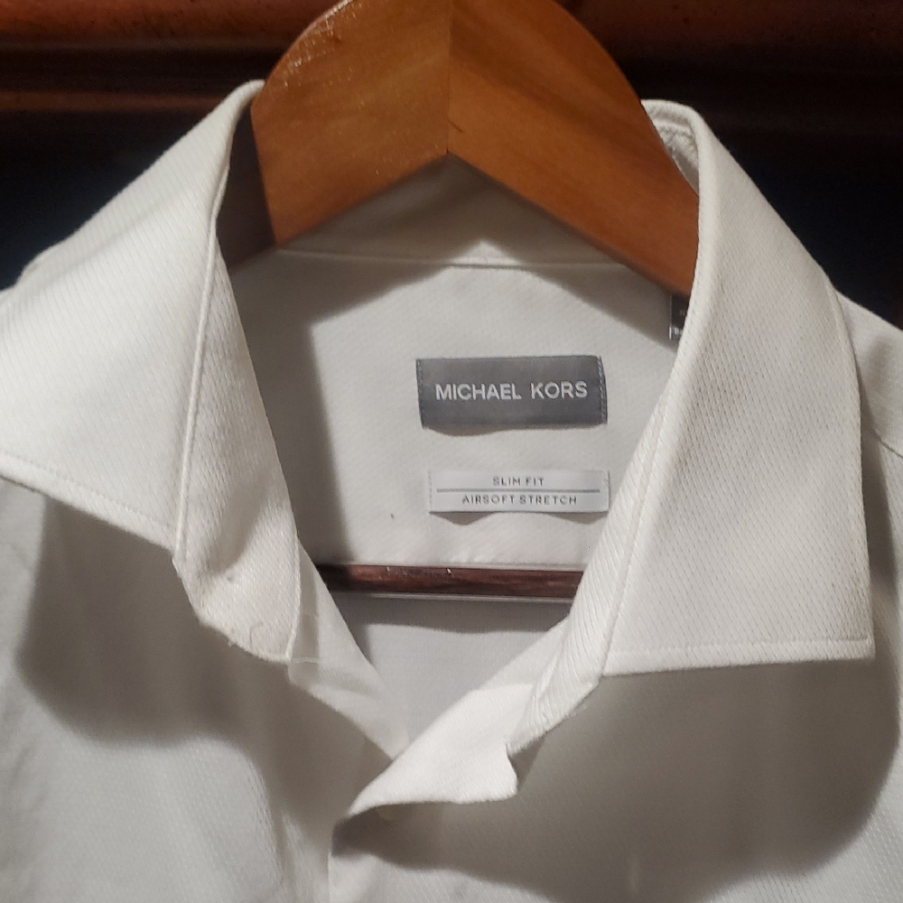 Michael Kors Men's Classic White Dress Shirt